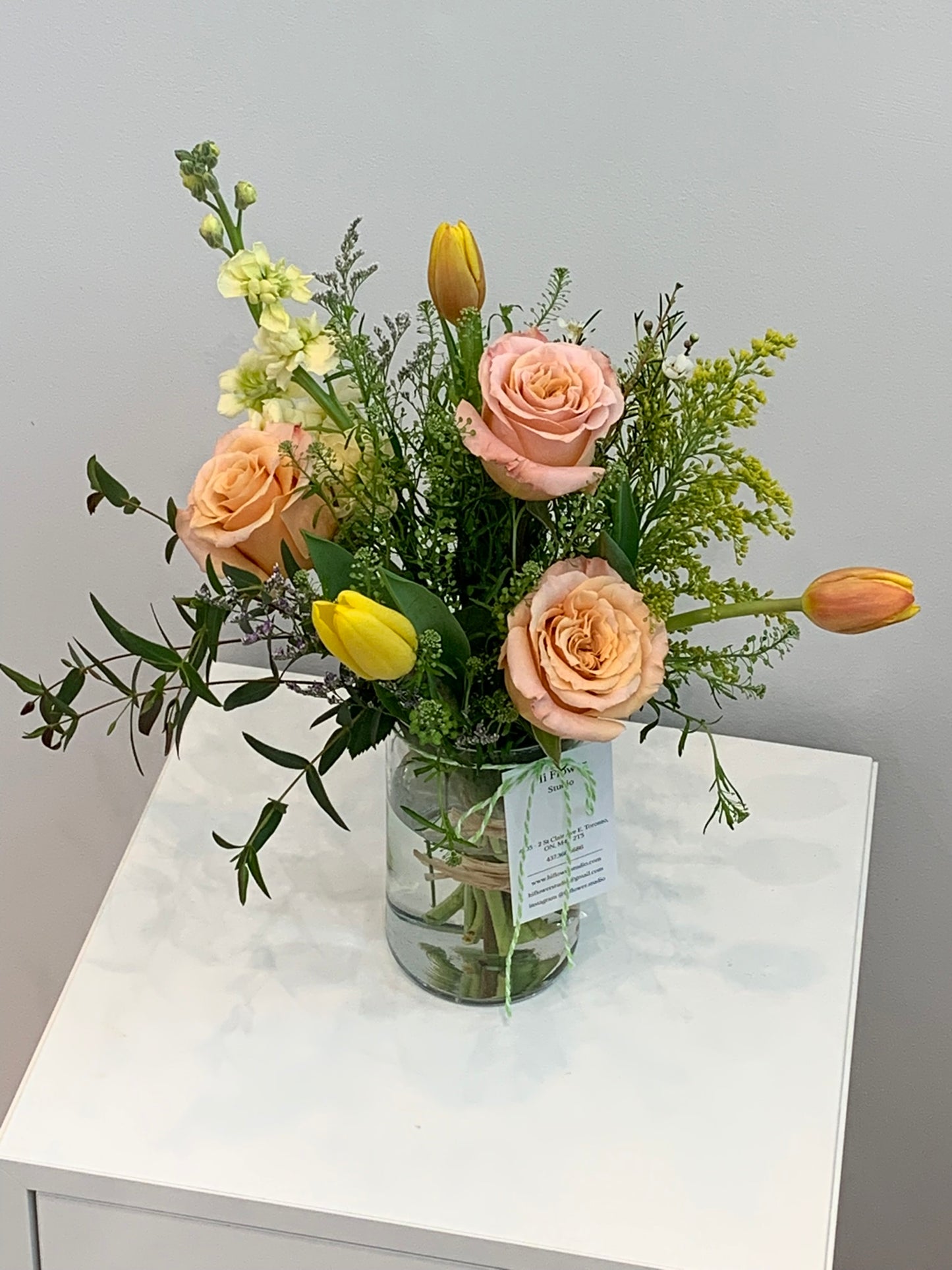 Peachy Sweet Vase Arrangement