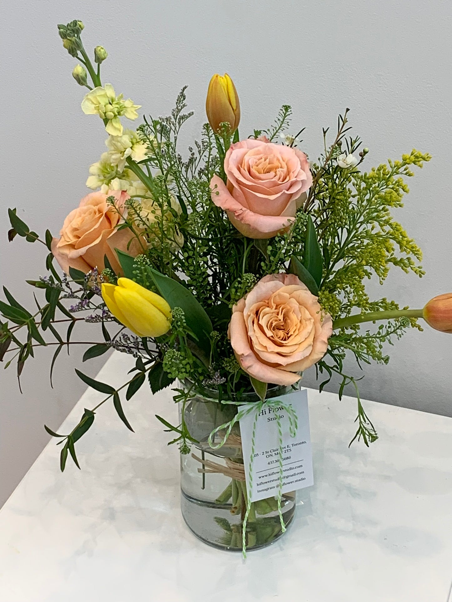 Peachy Sweet Vase Arrangement