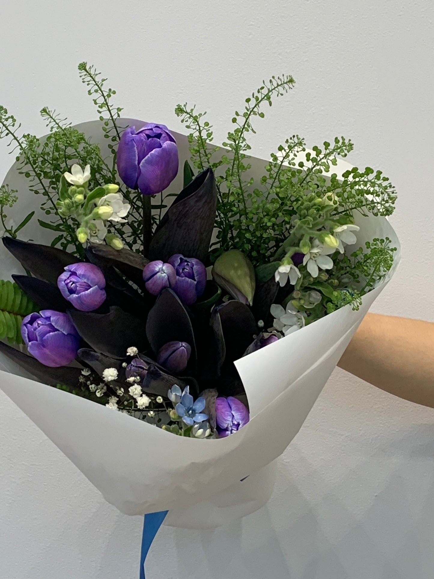 Mix of Blue & Purple Tulip Bouquet