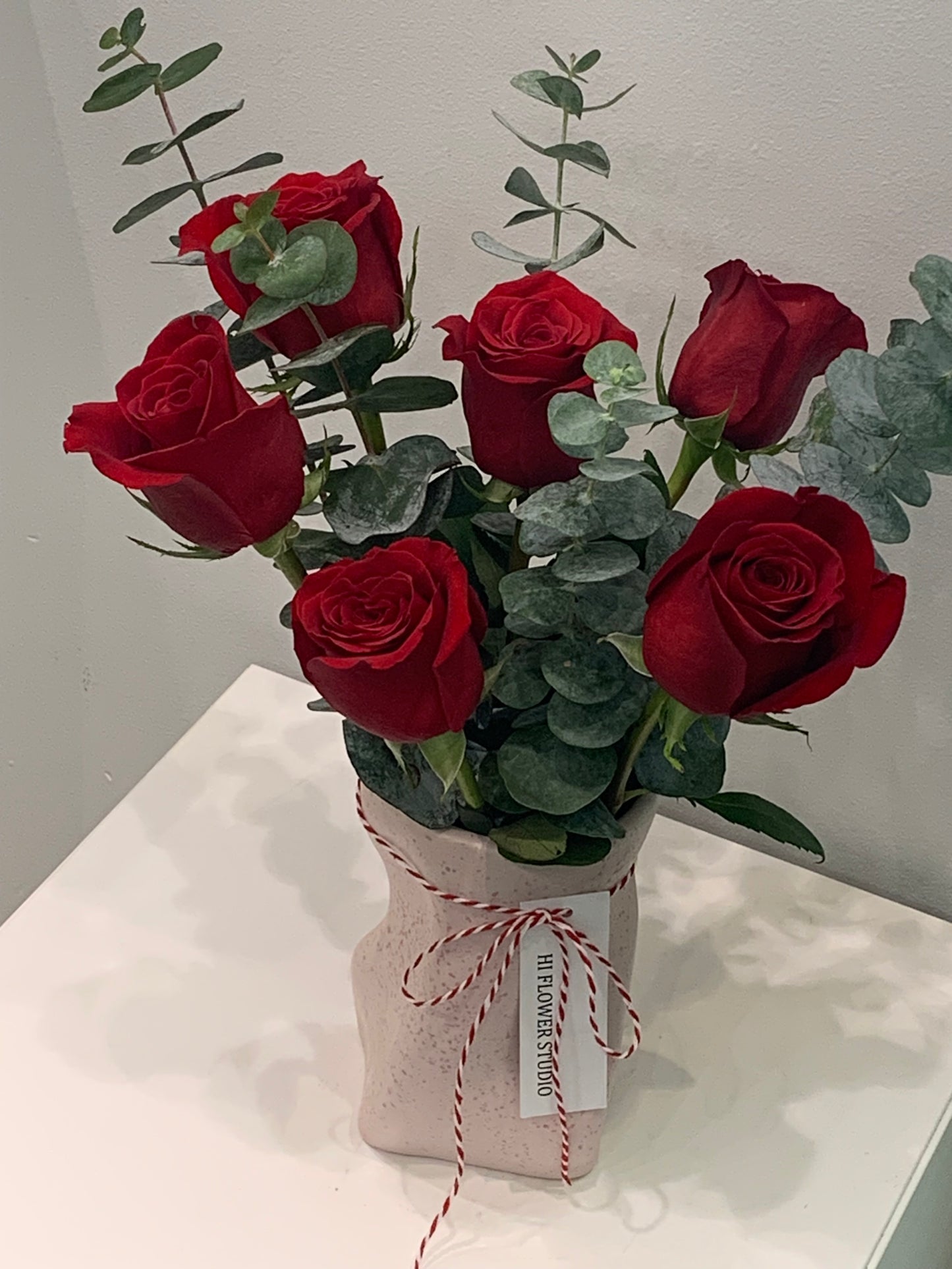 6 Rose Vase Arrangement