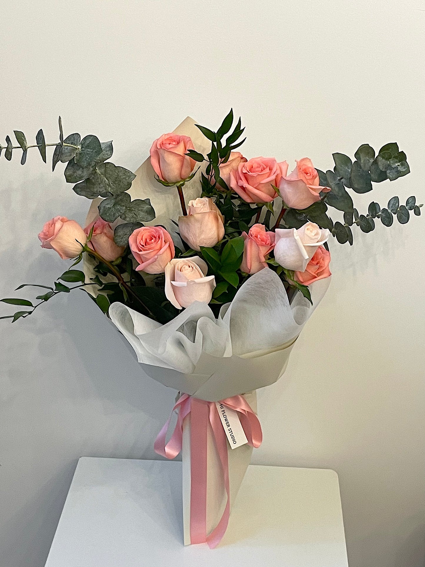 12 Pink Rose Bouquet