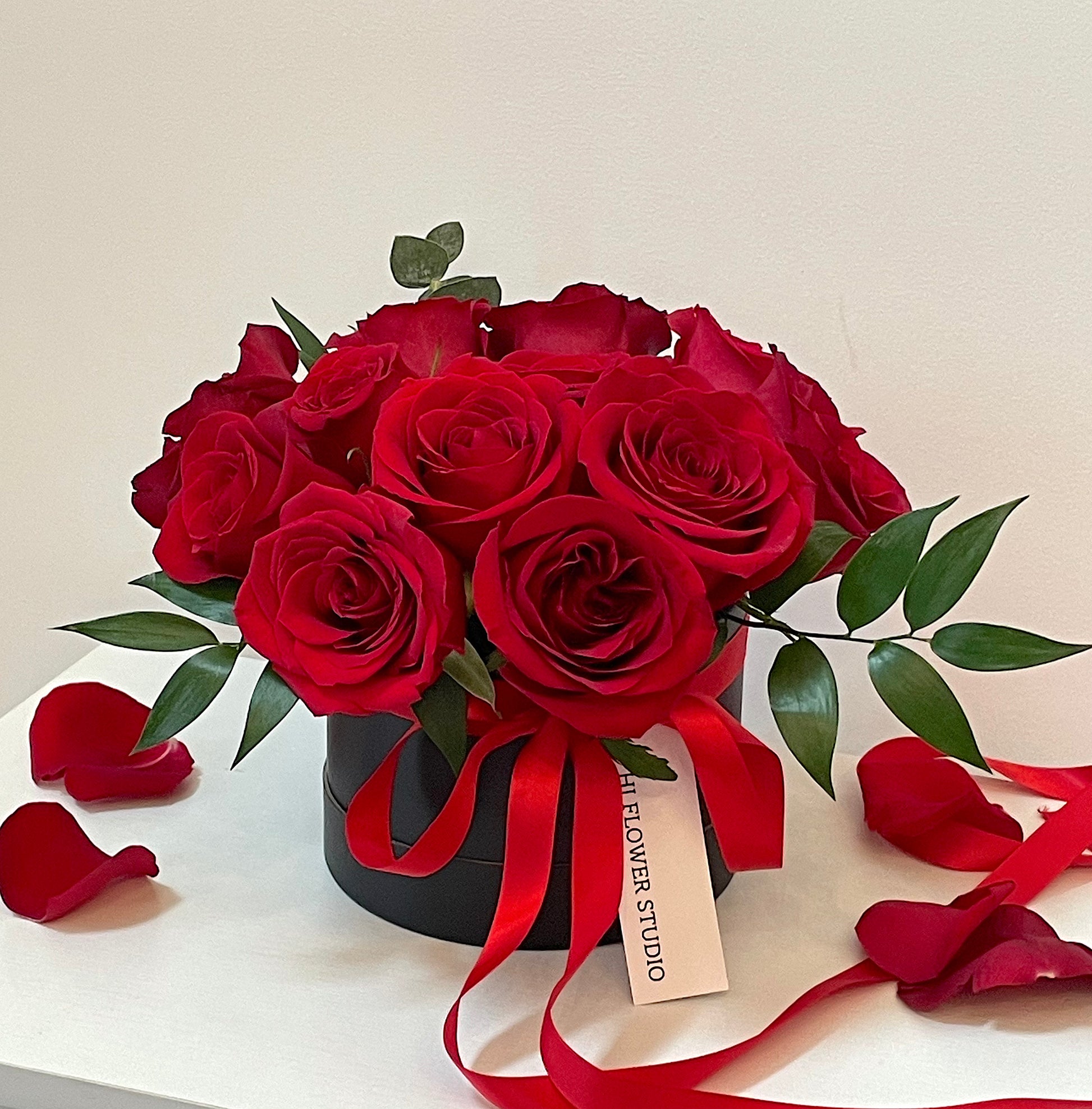 Small Red Roses Box Red Rose Box – Hi Flower Studio